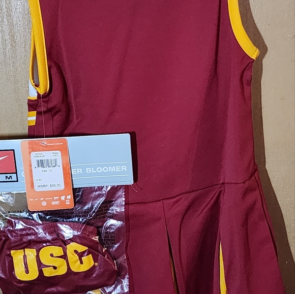 USC TROJANS NIKE HIGH QUALITY STITCHED TODDLER CHEERLEADER DRESS SET - Picture 7 of 10